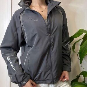 Fila  Lightweight Windbreaker Jacket Grey Size Small